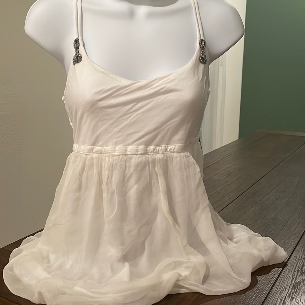 Velvet brand top with beads